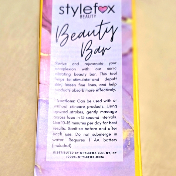 NEW! STYLEFOX BEAUTY Energy Gold Bar Face Massager Vibration Anti Aging Wrinkle - Picture 3 of 5